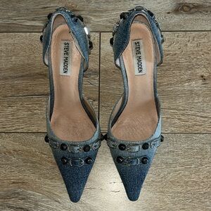 Steve Madden heels, denim, size 9.0